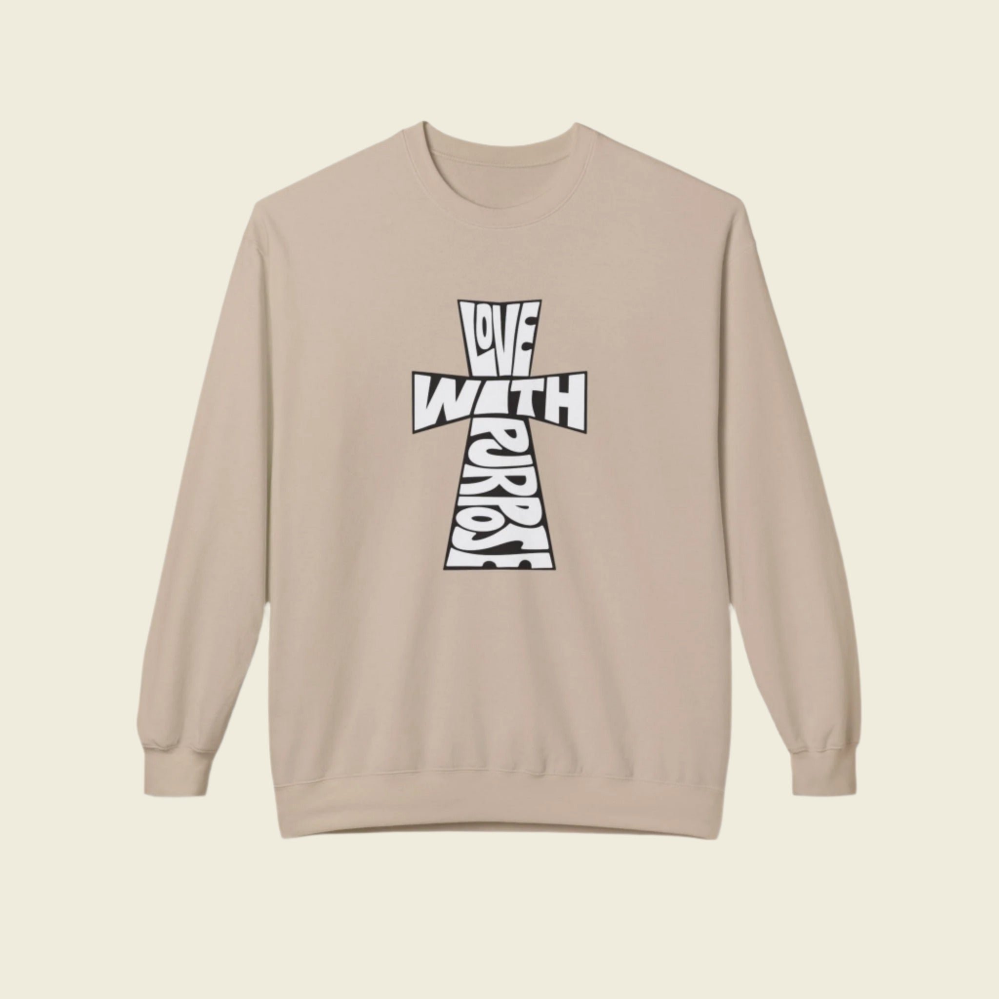 LWP Cross Unisex Softstyle Fleece Crewneck Sweatshirt - Love With Purpose 