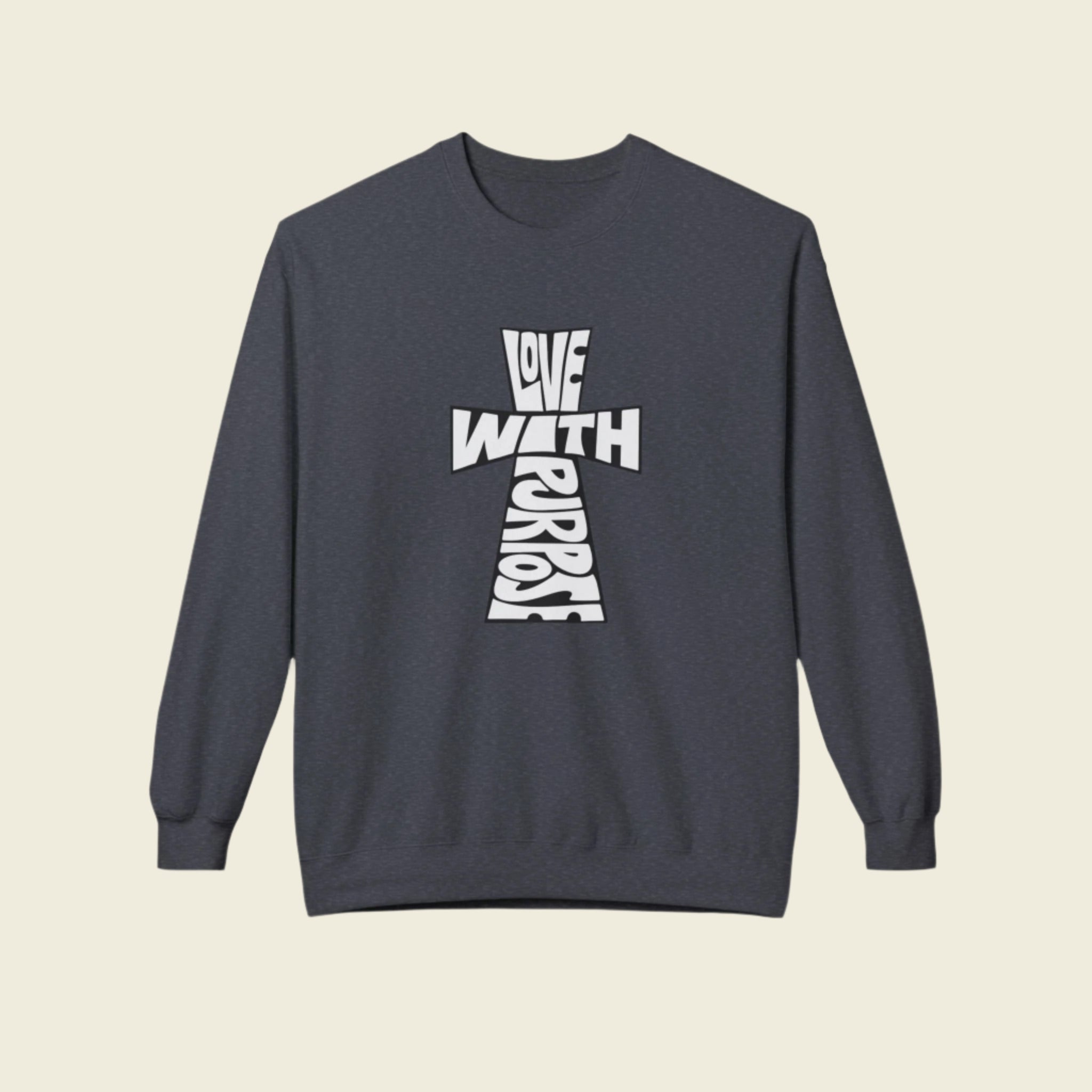 LWP Cross Unisex Softstyle Fleece Crewneck Sweatshirt - Love With Purpose 