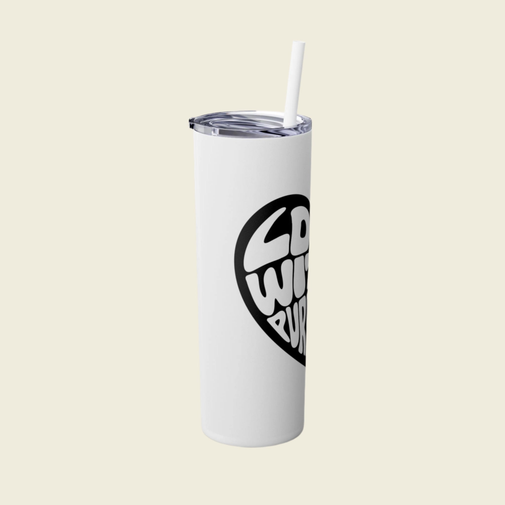 LWP Heart Skinny Tumbler with Straw, 20oz - Love With Purpose 