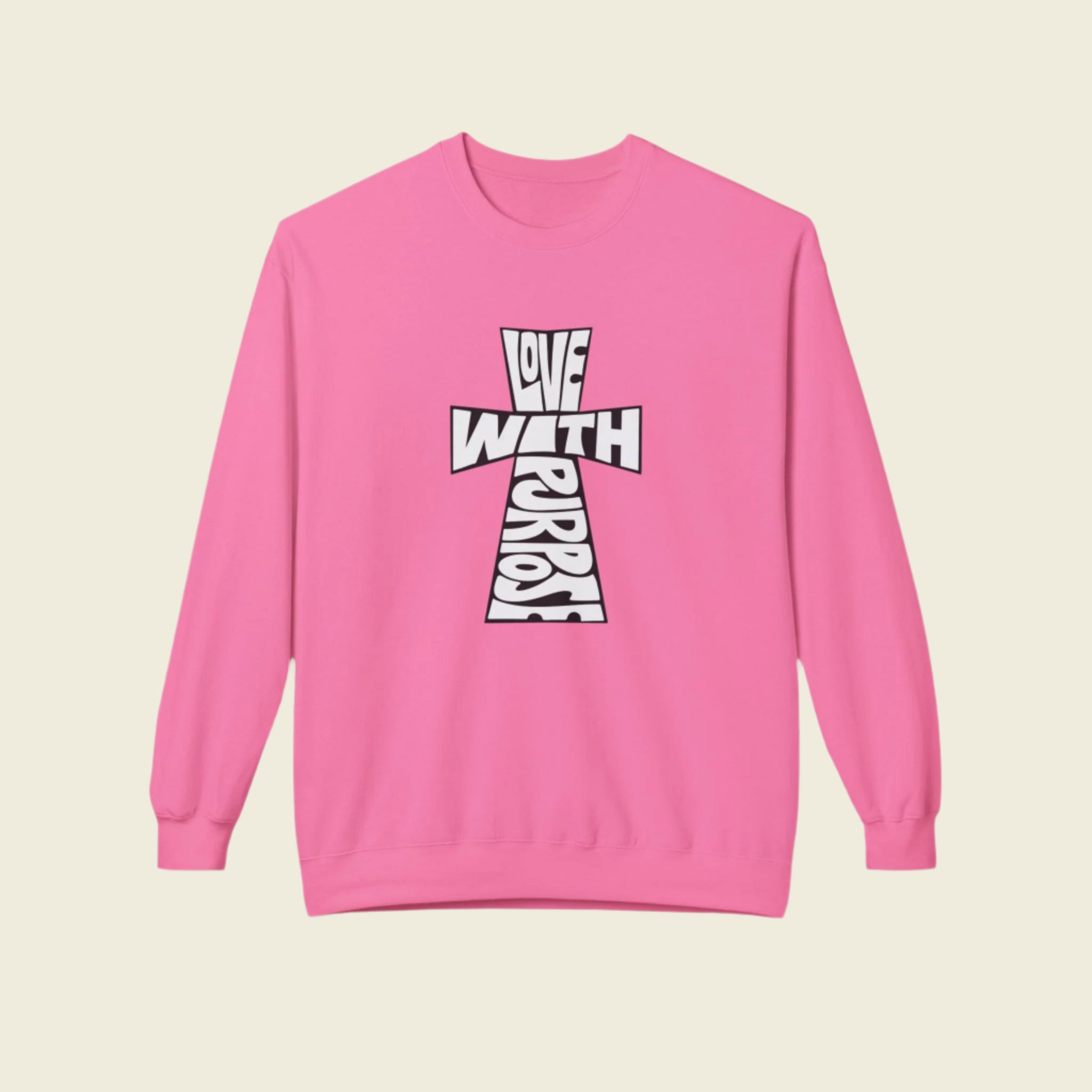 LWP Cross Unisex Softstyle Fleece Crewneck Sweatshirt - Love With Purpose 