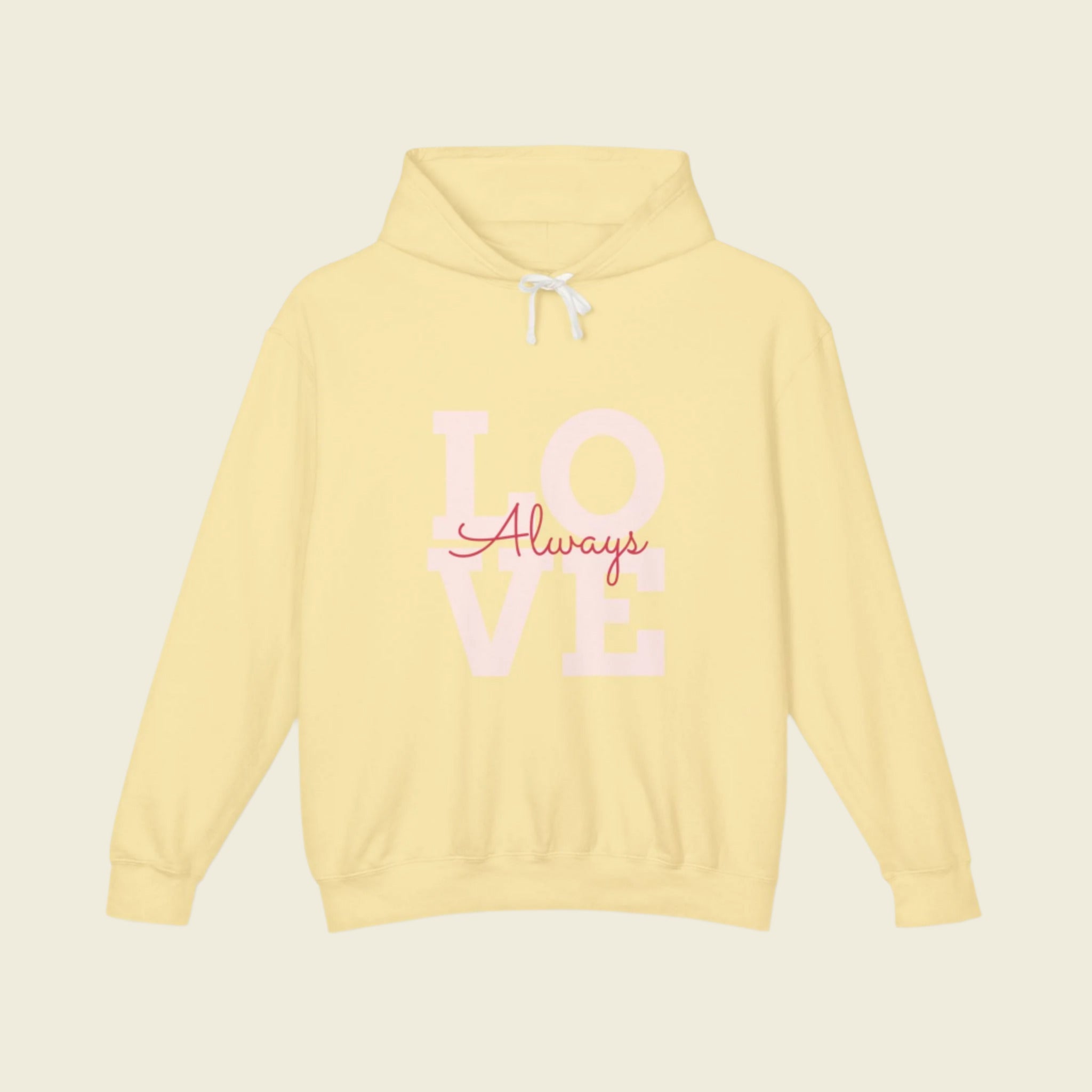 LOVE ALWAYS Lightweight Hooded Sweatshirt - Love With Purpose 