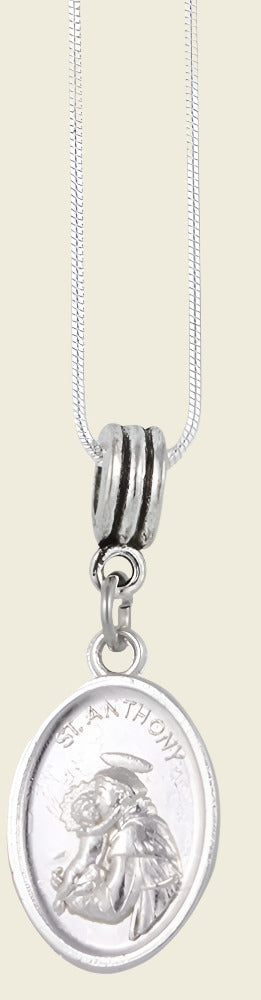 EPJ Saint Francis of Asissi Necklace | Saint Anthony Gifts Necklace Pendant Jewelry Jewlry Medal Charm Padua Accessories Stuff Gift for Men Women Decor Catholic Symbol-1