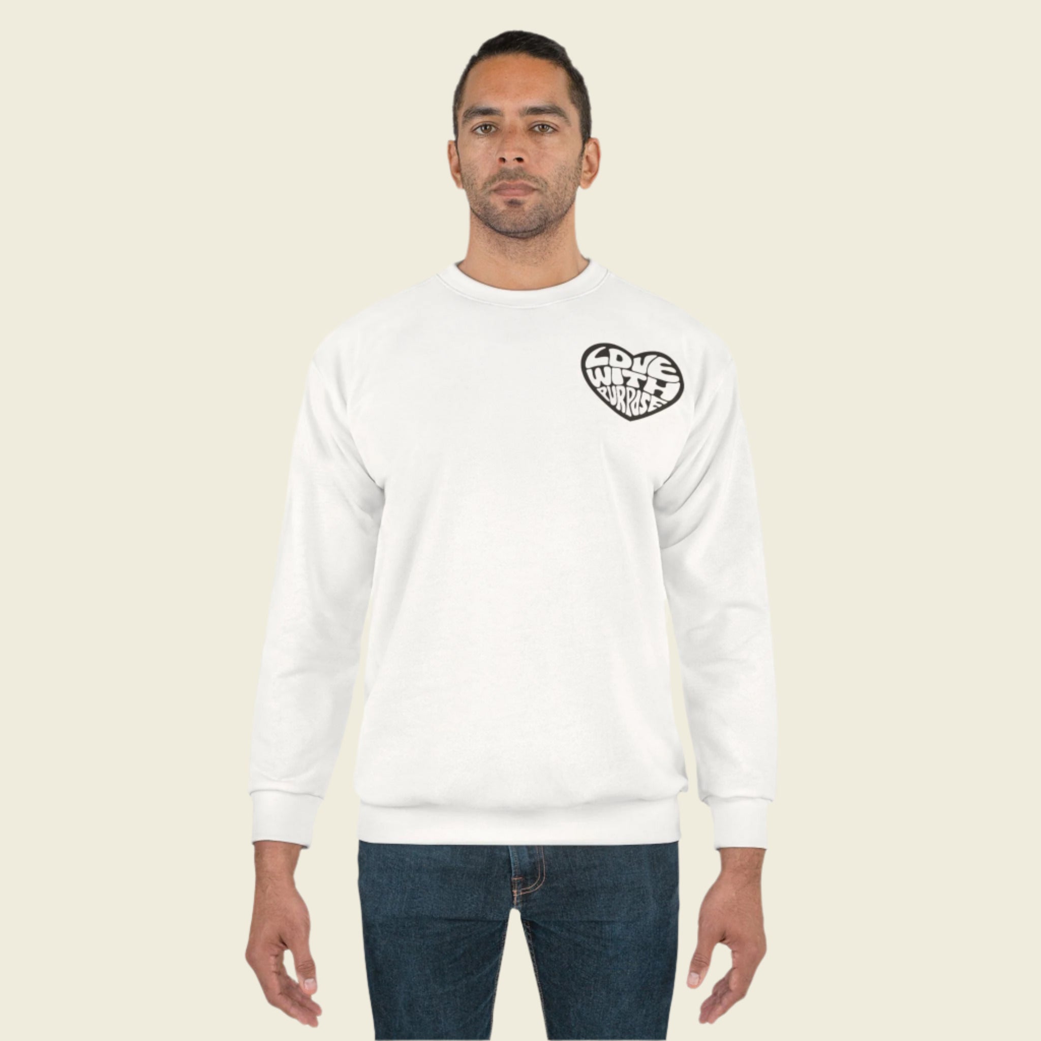 LWP Heart Unisex Crewneck Sweatshirt - Love With Purpose 
