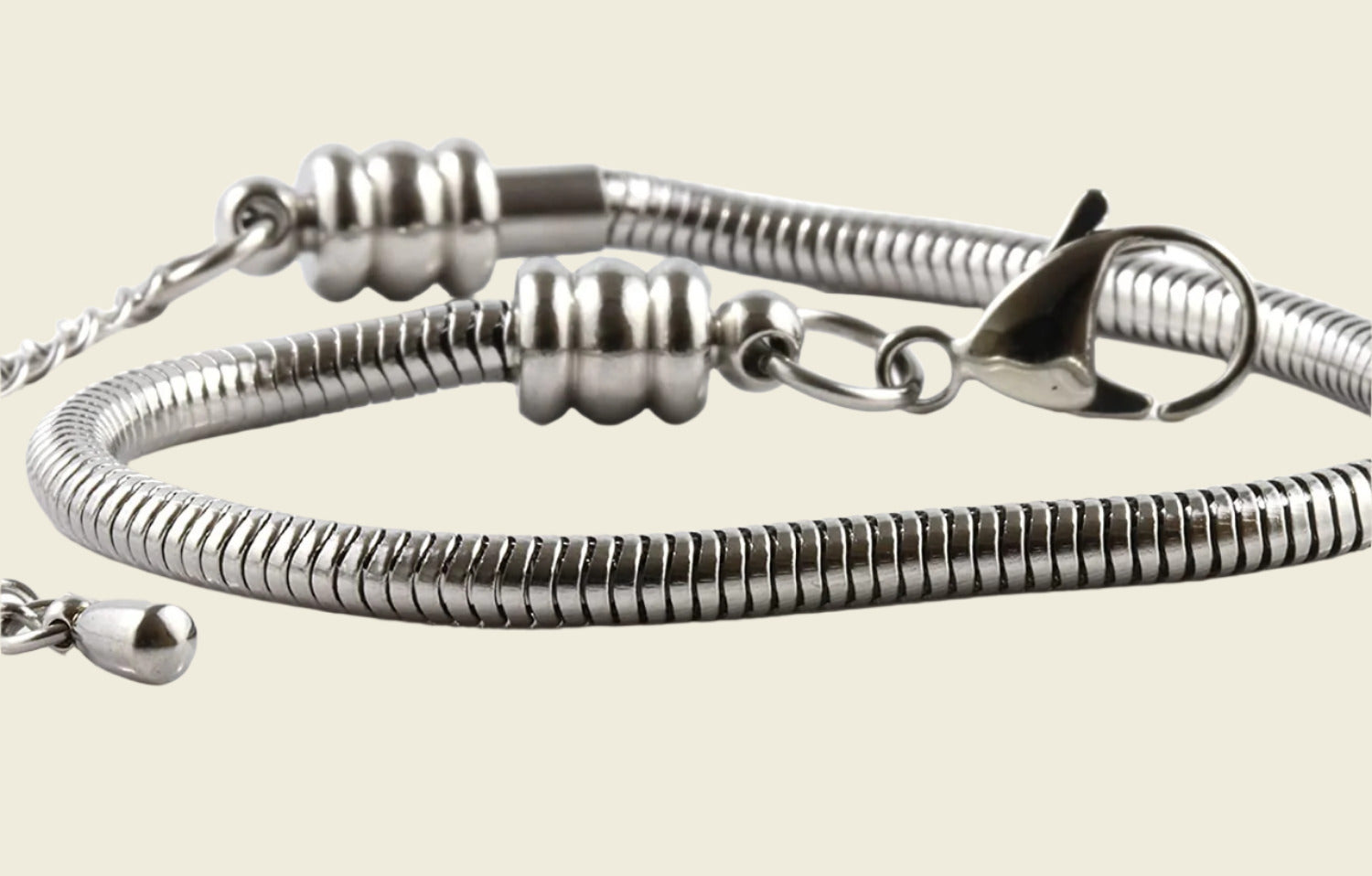 Steel necklace clasp