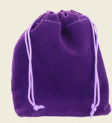 Purple drawstring bag