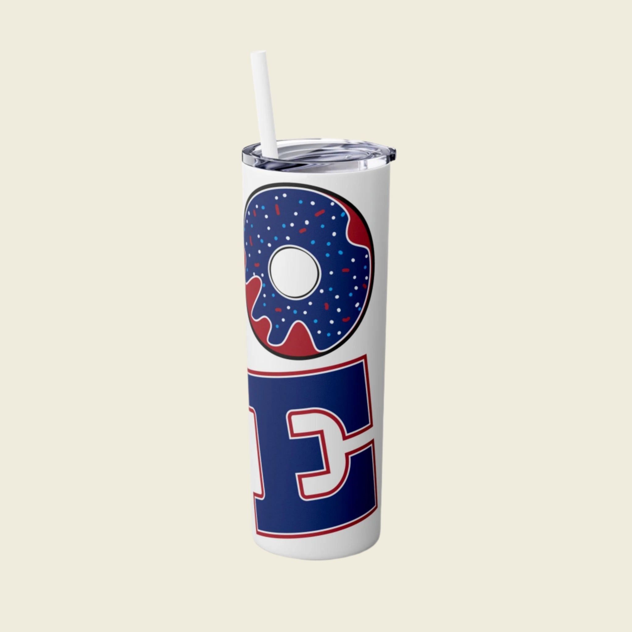 "Love" USA Skinny Tumbler with Straw, 20oz - Love With Purpose 