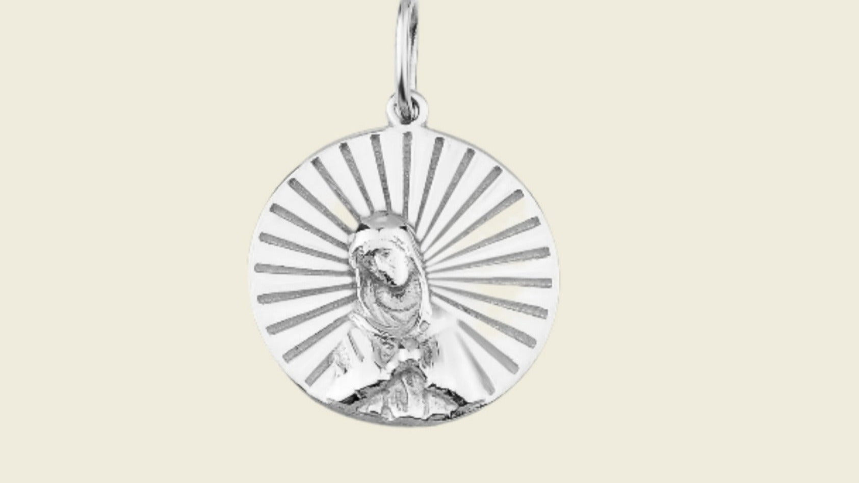 Virgin Mary Charm in 14K Gold-4