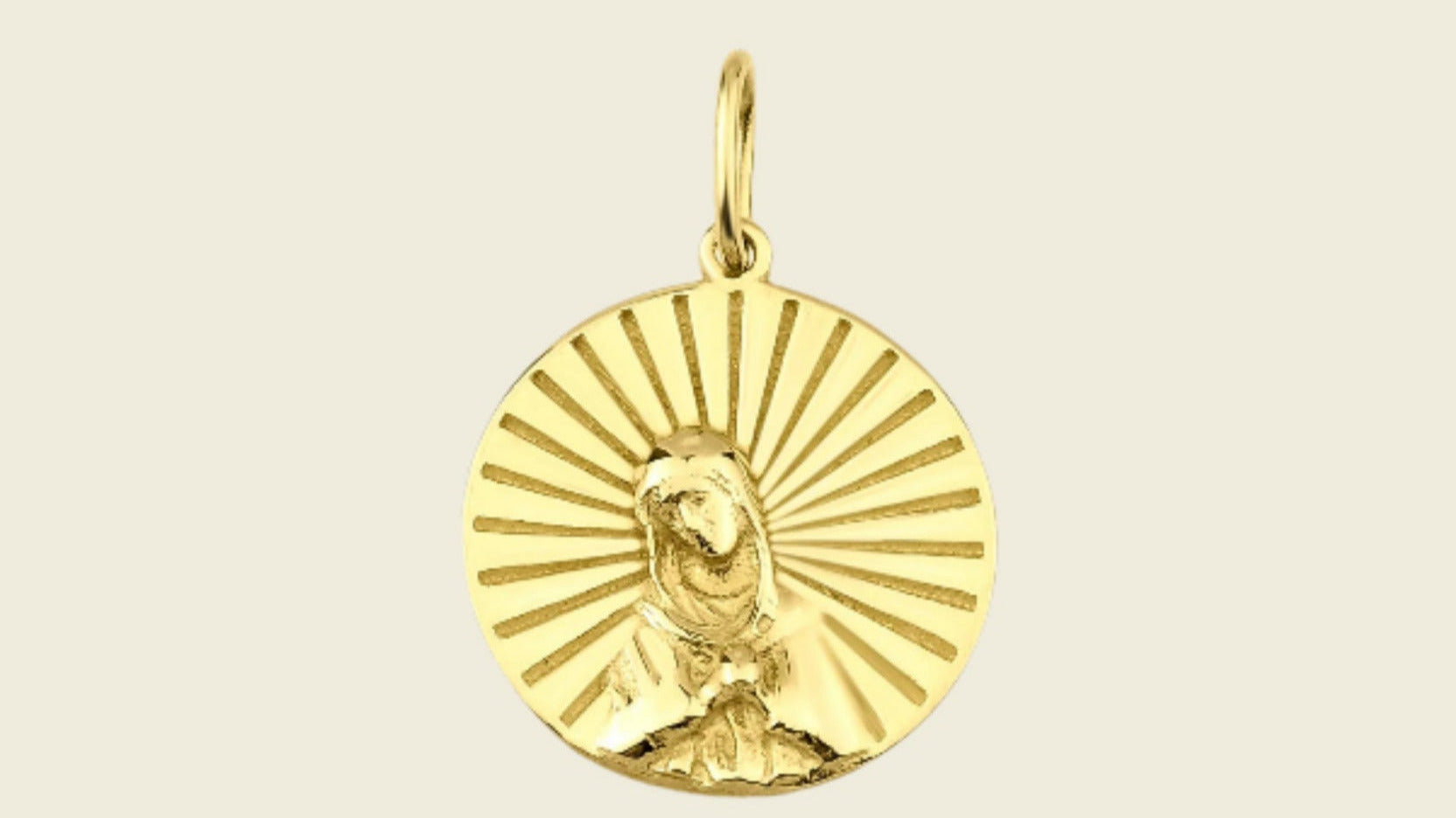 Virgin Mary Charm in 14K Gold-0